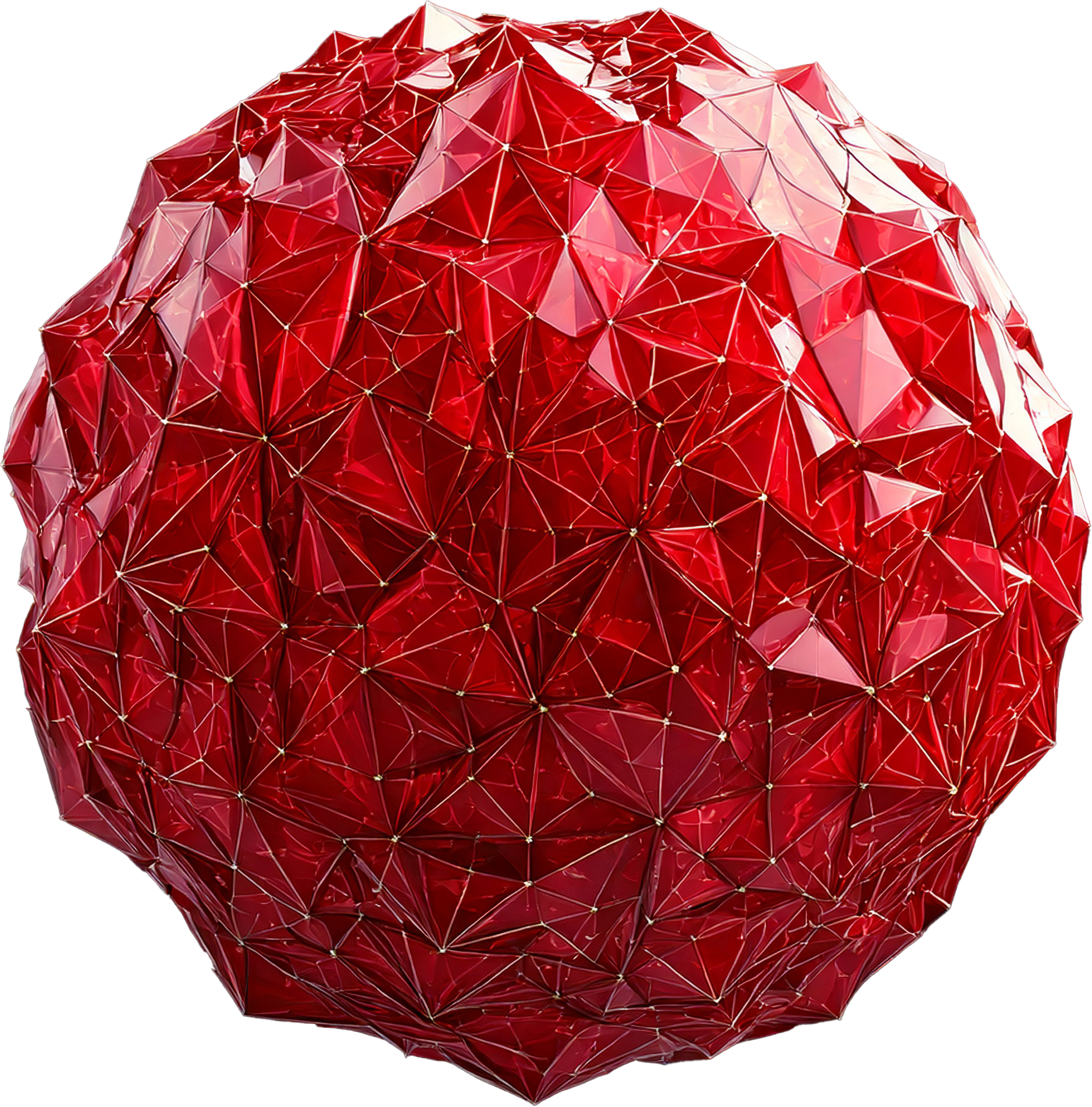 Red Geometric Ball